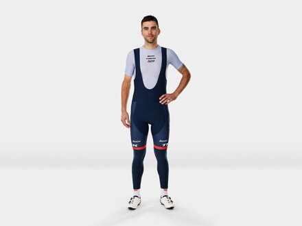 Pantaloni lunghi da allenamento Bontrager Santini Trek-Segafredo Team Replica con bretelle blu