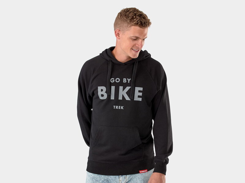 Felpa con cappuccio Trek Go By Bike nera 