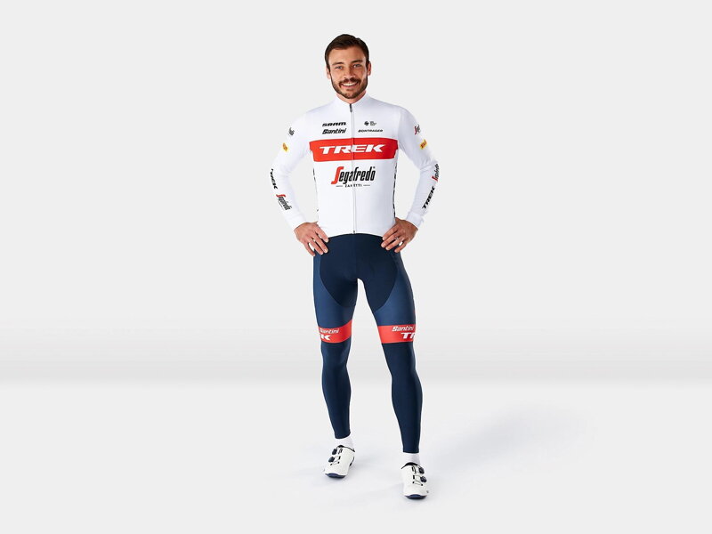 Pantaloni lunghi Bontrager Santini Trek Segafredo con fodera blu