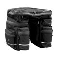 LONGUS Borsa TRIPLE per portapacchi 42,5L nera + copertura antipioggia 