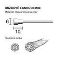 LONGUS Cavo freno STRADA 1,2x2000 mm BOX /100 pezzo 