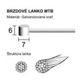 LONGUS Cavo freno MTB 1,5x2000 mm BOX /100 pezzo 