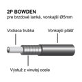 LONGUS Bowden freno 2P OEM teflon nero rotolo /50m 