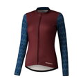 SHIMANO Maglia donna KAEDE PRINTED LONG bordeaux/navy 