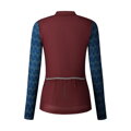 SHIMANO Maglia donna KAEDE PRINTED LONG bordeaux/navy 