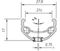 MACH1 Cerchio 670 V-brake 700 36D nero