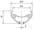 MACH1 Cerchio CROSS-R 27 29 32D nero