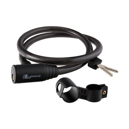 Lucchetto LONGUS CLASSIC 12/900mm + supporto nero