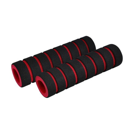 Maniglie LONGUS FOUMY nere/rosse, schiuma