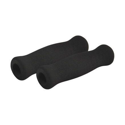 Corrimano LONGUS WAVE in schiuma nera con tappi, lucido, coppia
