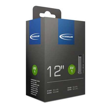 SCHWALBE Camera d'aria AV1 12x1.75/2.10 AV 40mm (47/62-203) 80g