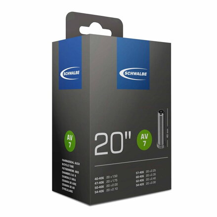 SCHWALBE Camera d'aria AV7 20x1.50/2.00 AV 40mm (40/62-406) 145g