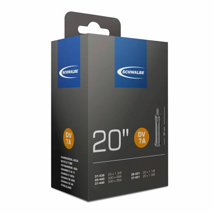 Camera d'aria SCHWALBE DV7A 20x1 1/8 / 1 3/8 40mm (37-438/451) 105g