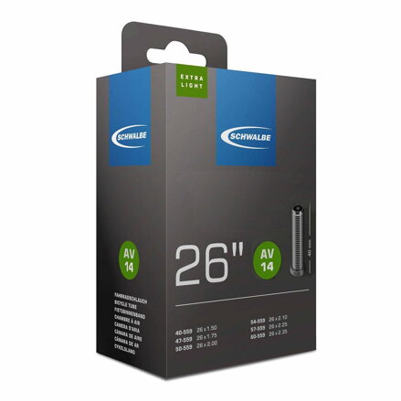 SCHWALBE Camera d'aria AV14 26x1.50/2.35 40mm (40/60-559) 130g extra leggera