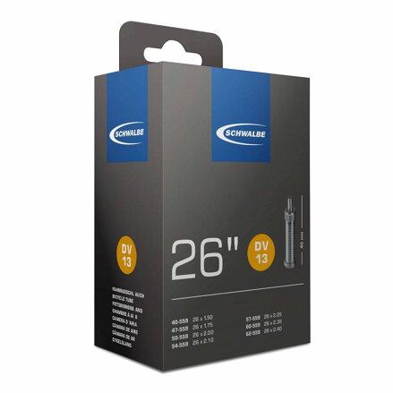 Camera d'aria SCHWALBE DV13 26x1.50/2.50 DV 40mm (40/62-559) 190g