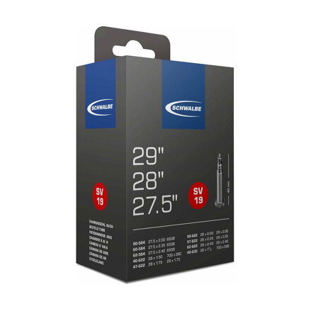 SCHWALBE Camera d'aria SV19 27.5x2.00/2.35 29x1.75/2.40 FV 40mm (40/62-584/635) 220g
