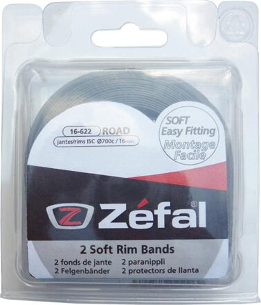 ZÉFAL Nastro per cerchioni da strada 28/18mm, grigio, 2 pz