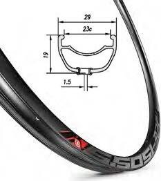 Cerchio MACH1 5.50 SL 27.5 32D TLR nero 550g