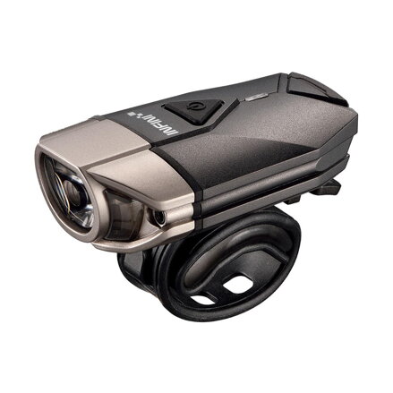 Fanale anteriore INFINI SUPER LAVA 4f nero/titanio USB + attacco per casco