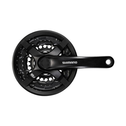 SHIMANO Centro FC-TY501 170mm 42/34/24z. 6/7/8-k. nero con coperchio quadrato