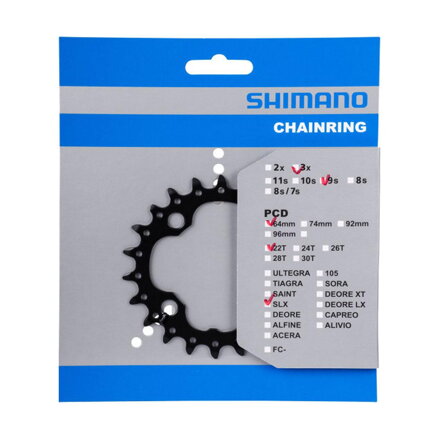Cambio SHIMANO 22z. FC-M660/617 SLX/Deore 10 pz. nero 64 mm