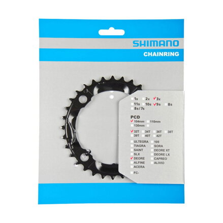 Cambio SHIMANO 32z. FC-M590 Deore nero 104mm