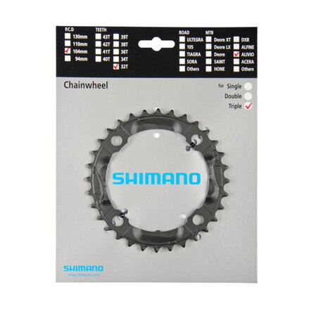 Cambio SHIMANO 32z. FC-M430 Alivio 9-k. nero 104mm
