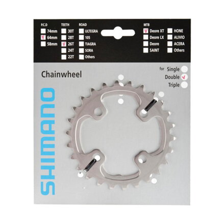 Cambio SHIMANO 26z.FC-M785 XT argento. 64 mm