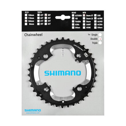 Cambio SHIMANO 38z. FC-M785XT38/26z. nero 104mm