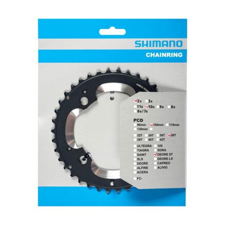 Cambio SHIMANO 38z. FC-M785XT38/24z. nero 104mm