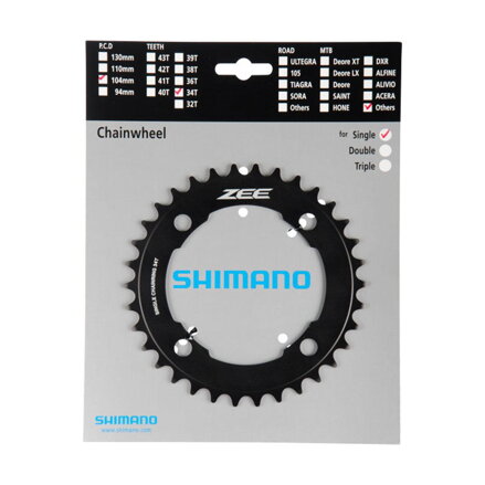 Cambio SHIMANO 34z. FC-M640 ZEE nero 104mm