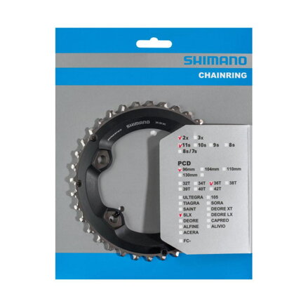 Cambio SHIMANO 36z. FC-M7000SLX36/26z. nero 96 mm