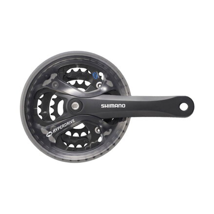 SHIMANO Acera FC-M361 175mm 48/38/28z. 7/8-k. nero con coperchio quadrato
