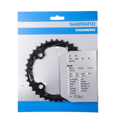 Cambio SHIMANO 36z. FCT521 Deore nero