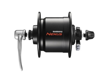 SHIMANO Mozzo con dinamo DH-C3000 6V/3W 36d. nero su ru+protezione da sovratensione SMDH10