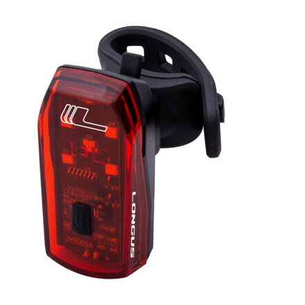 Luce LONGUS BRAKE 5LED posteriore 1f + freno, nera