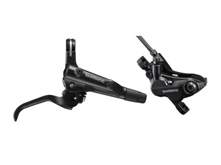 SHIMANO Freno idr. E-MT501 BL-MT501/BR-M520 tubo anteriore nero Post Mount da 1000 mm + piastra. D03S