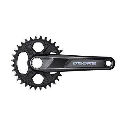 SHIMANO Medio Deore FC-M6100 175mm 32z. 12k. nero in due pezzi senza cuscinetti