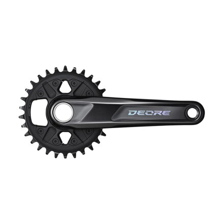 SHIMANO Medio Deore FC-M6100 175mm 30z. 12k. BOOST nero in due pezzi senza cuscinetti