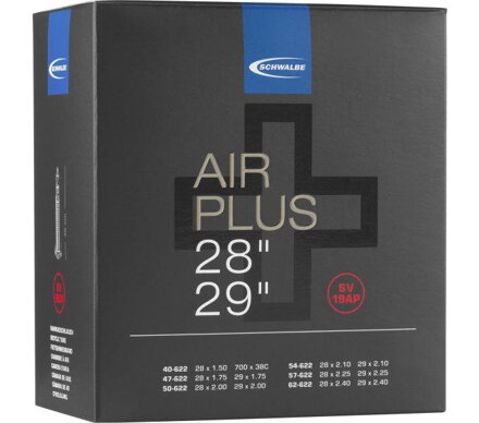 Camera d'aria SCHWALBE AIR PLUS SV19AP29x1.75/2.40 FV (40/62-622) 40mm 320g