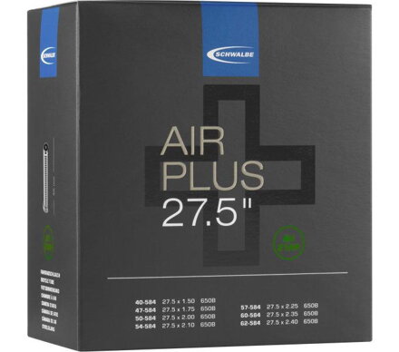 SCHWALBE Camera d'aria AIR PLUS AV21AP 27.5x1.50/2.40 AV(40/62-584) 40mm 305g