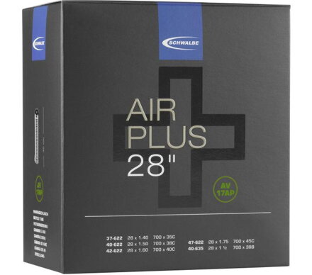 SCHWALBE Camera d'aria AIR PLUS AV17AP 700x37/45C AV(37/47-622/635) 40mm 270g