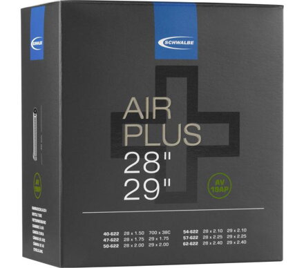 SCHWALBE Camera d'aria AIR PLUS AV19 AP 29x1.75/2.40 AV(40/62-622) 40mm 320g