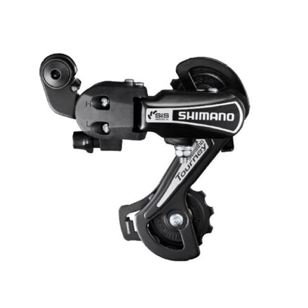 SHIMANO Deragliatore Tourney RD-TY21 SS 6-k. senza gancio nero