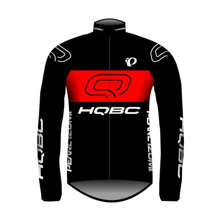 Giacca antivento HQBC QPI TEAM 2021 nera/rossa