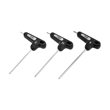 PRO Set di chiavi a T a 6 punte 2/2,5/3 mm nere