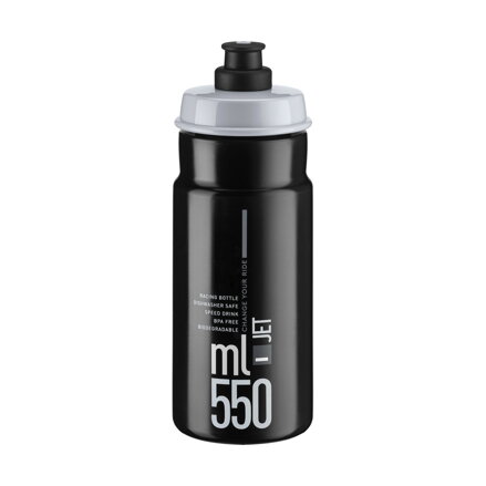 Borraccia ELITE JET 550 logo grigio nero