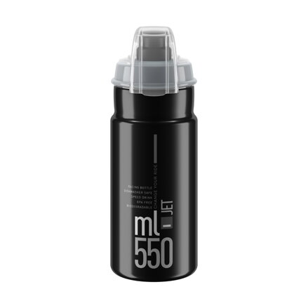 Borraccia ELITE JET PLUS 550 nera/grigia