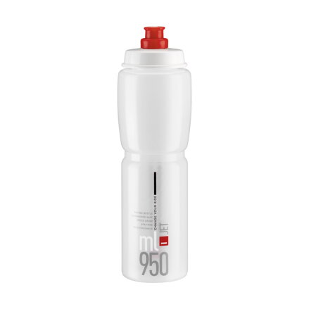 Bottiglia ELITE JET 950 logo rosso trasparente