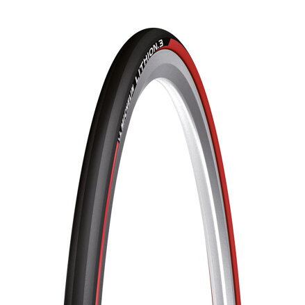 Pneumatico MICHELIN LITHION3 700x23C (23-622) 60TPI 225g rosso pieghevole con cintura